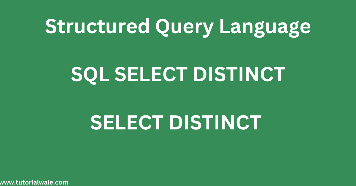 SQL SELECT DISTINCT