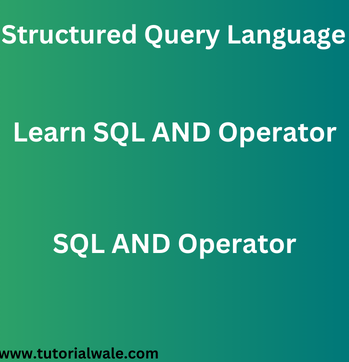 SQL AND Operator