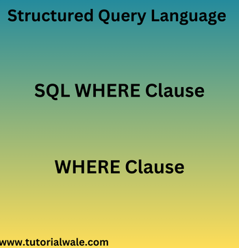 SQL WHERE Clause