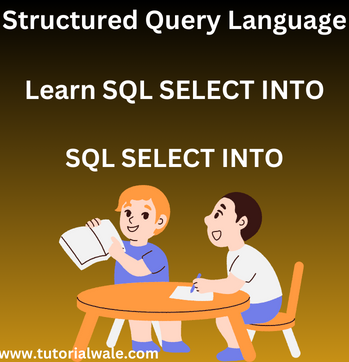 SQL SELECT INTO